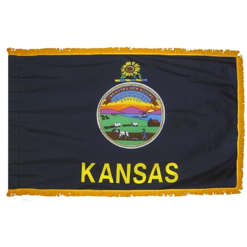 Kansas Flag Fringed