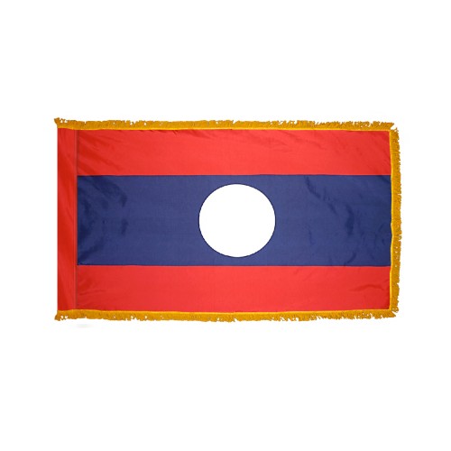 Laos Flag Fringed