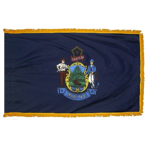 Maine Flag Fringed