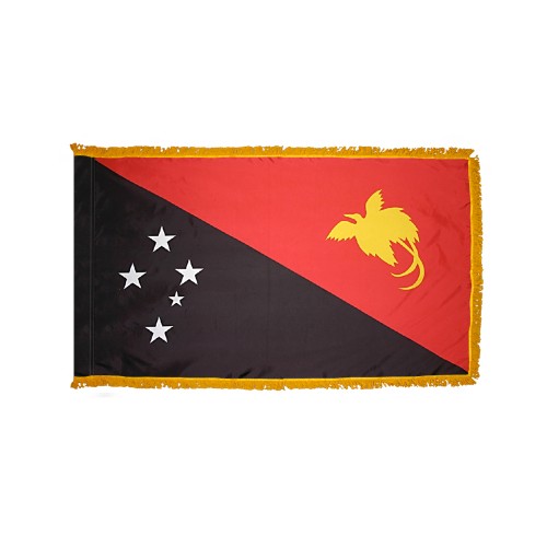 Papua New Guinea Flag Fringed