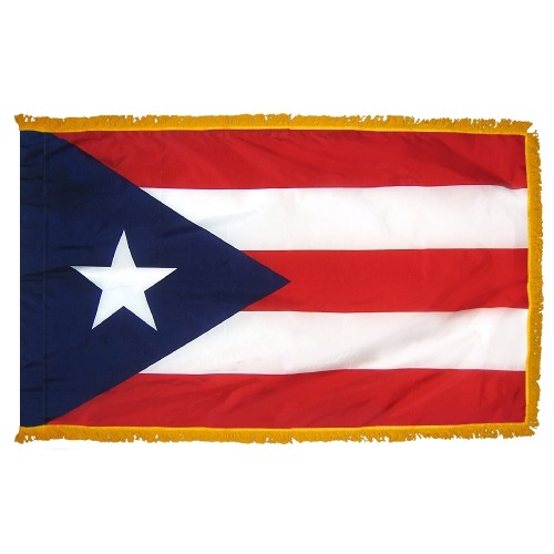 Puerto Rico Flag Fringed