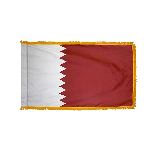 Qatar Flag Fringed