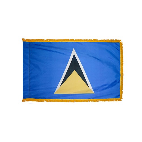 Saint Lucia Flag Fringed