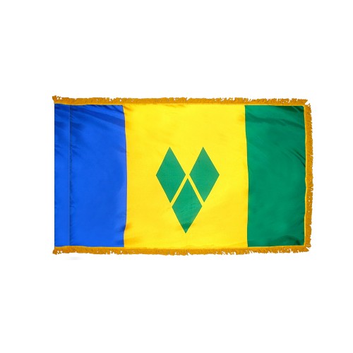 Saint Vincent & Grenadines Flag Fringed
