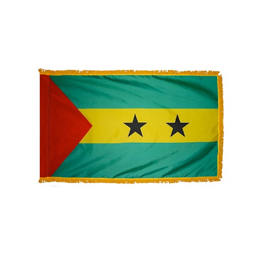 Sao Tome & Principe Flag Fringed
