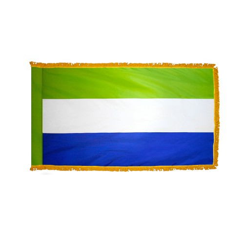 Sierra Leone Flag Fringed
