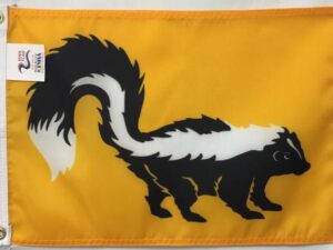 Skunk Boat Flag, Nylon 12″ X 18″