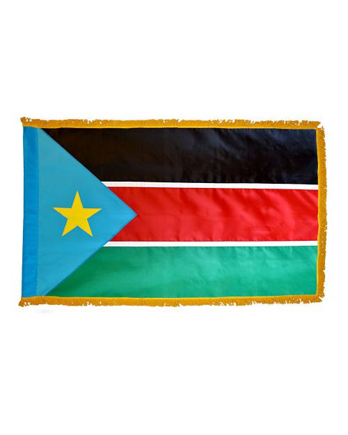 South Sudan Flag Fringed