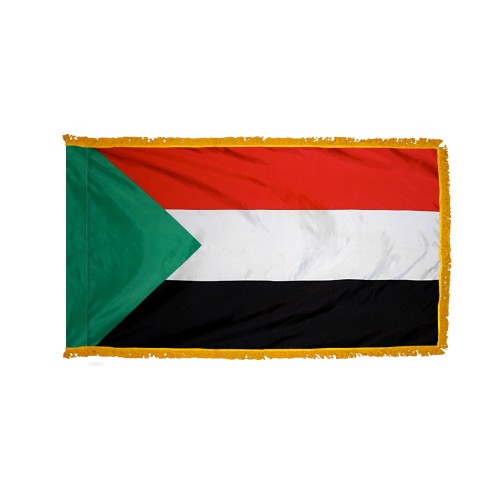Sudan Flag Fringed