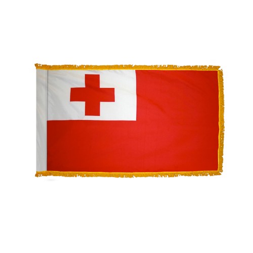 Tonga Flag Fringed