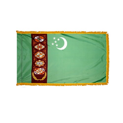 Turkmenistan Flag Fringed