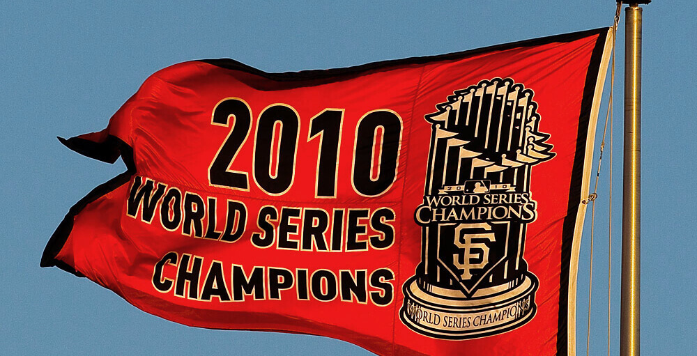 San Franciso Giants Flag 2010 World Series Champions