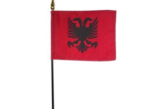 Albania Desk Flag, 4″ X 6″