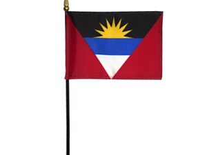 Antigua & Barbuda Miniature Desk Flag, 4″ X 6″