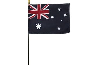Australia Miniature Desk Flag, 4″ X 6″
