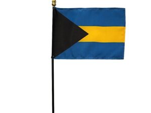 Bahamas Miniature Desk Flag, 4″ X 6″