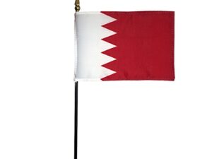 Bahrain Miniature Desk Flag, 4″ X 6″