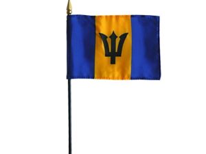 Barbados Miniature Desk Flag, 4″ X 6″