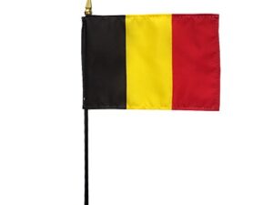 Belgium Miniature Desk Flag, 4″ X 6″