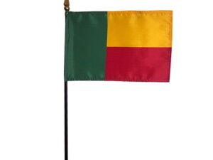 Benin Miniature Desk Flag, 4″ X 6″