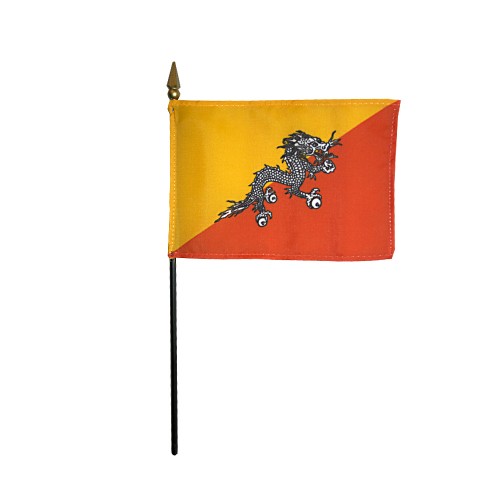 Bhutan Desk Flag