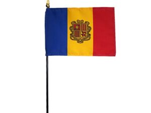 Andorra Miniature Desk Flag, 4″ X 6″