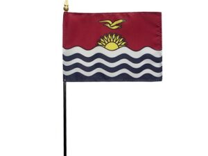 Kiribati Miniature Desk Flag, 4″ X 6″