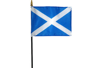 Scotland Miniature Desk Flag, 4″ X 6″