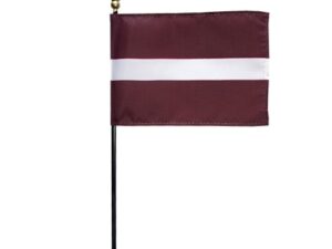 Latvia Miniature Desk Flag, 4″ X 6″