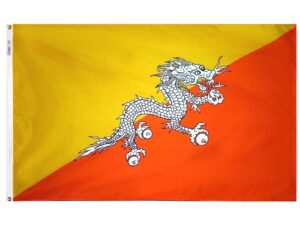 Bhutan Flag, Nylon All Sizes