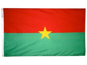 Burkina Faso Flag, Nylon All Styles