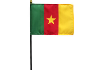 Cameroon Miniature Desk Flag, 4″ X 6″