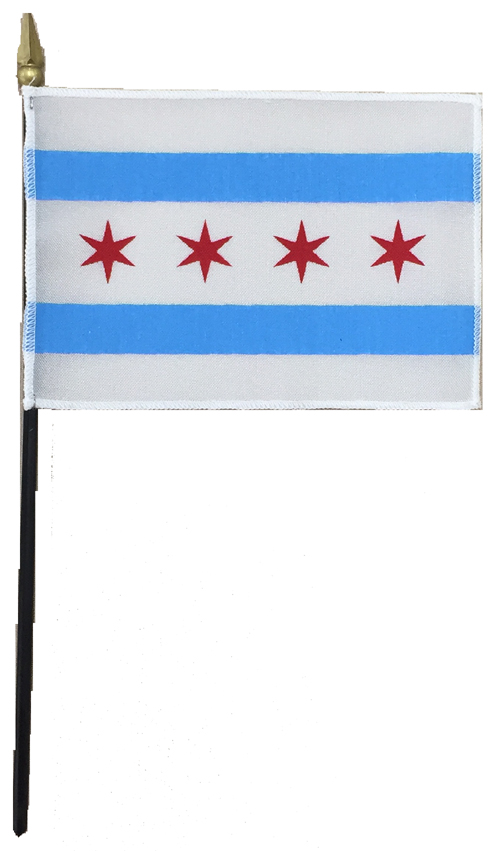 Chicago Illinois Desk Flag
