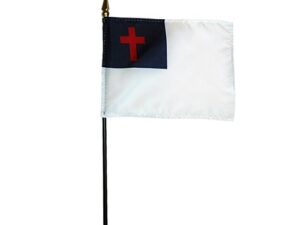 Christian Miniature Desk Flag, 4″ X 6″