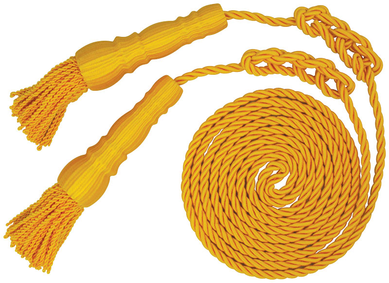 Cord With Tassels Gold 6"