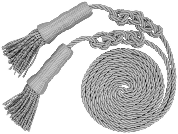 Cord With Tassels Silver 5"