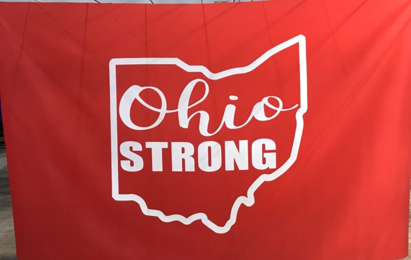 Custom Screen Printed Flag Ohio Strong