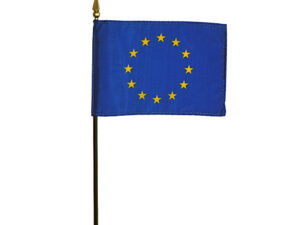 European Union Desk Flag, 4″ X 6″
