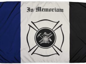 Fireman Mourning Flag, Nylon 3′ X 5′