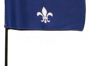 French Fleur-de-lis Blue White Desk Flag, 4″ X 6″
