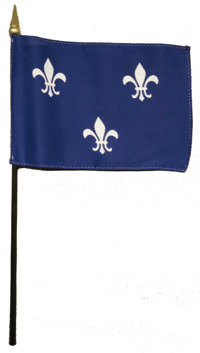 French Fleur De Lis Blue White Desk Flag