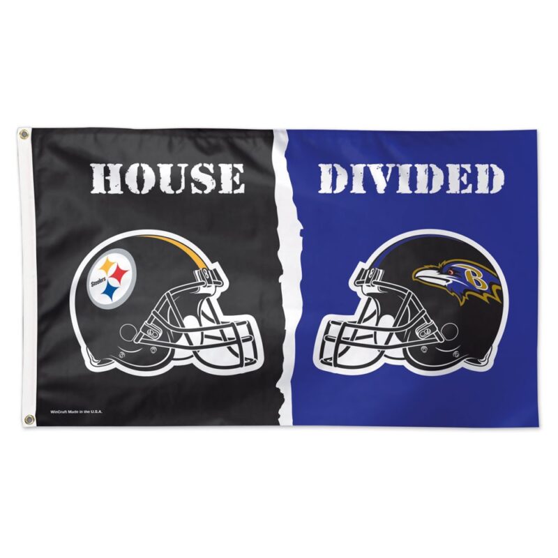 Steelers Ravens House Divided Flag
