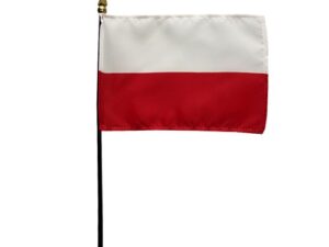 Poland Desk Flag, 4″ X 6″