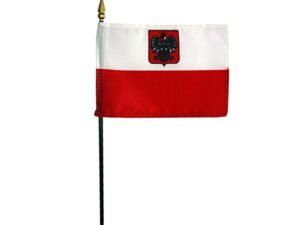 Poland Eagle Desk Flag, 4″ X 6″