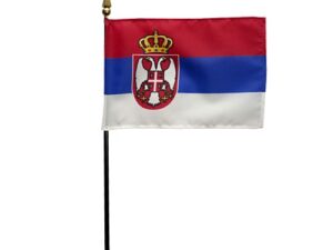 Serbia Desk Flag, 4″ X 6″