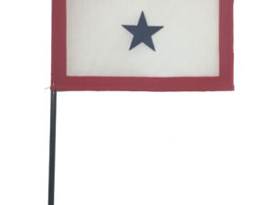 Official Service Star 1 Blue Star Desk Flag, 4″ X 6″