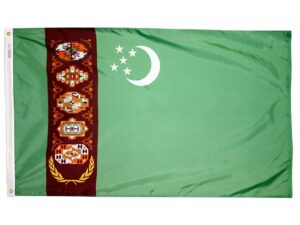 Turkmenistan Flag, Nylon All Styles