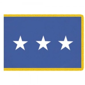 United States Air Force Officer Flag 3 Star Fringed