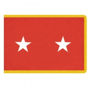 United States Army 2 Star Flag Fringed