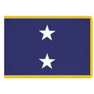 United States Navy Officer Flag 2 Star Flag Fringed